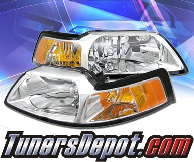 KS® Crystal Headlights  - 99-04 Ford Mustang