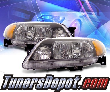 KS® Crystal Headlights (Black) - 01-03 Mazda Protege