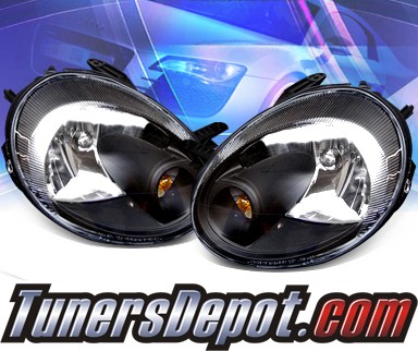 KS® Crystal Headlights (Black) - 03-05 Dodge Neon
