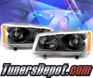 KS® Crystal Headlights (Black) - 03-06 Chevy Avalance (w/o body cladding only)