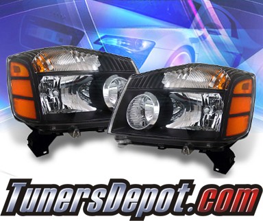 KS® Crystal Headlights (Black) - 04-07 Nissan Titan