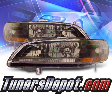 KS® Crystal Headlights (Black) - 98-02 Honda Accord