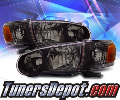 KS® Crystal Headlights + Corner Set (Black) - 01-02 Toyota Corolla