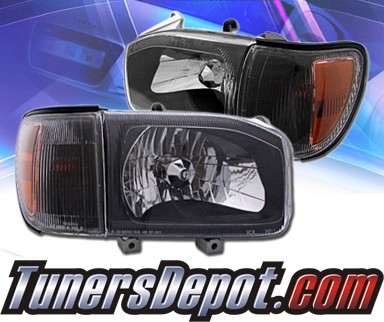 KS® Crystal Headlights + Corner Set (Black) - 99-04 Nissan Pathfinder