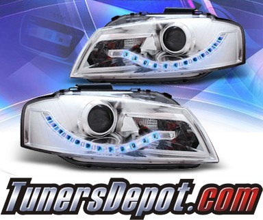 KS® DRL LED Projector Headlights (Chrome) - 06-08 Audi A3
