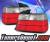 KS® Euro Tail Lights (Red/Clear) - 92-98 BMW 325i E36 4dr.