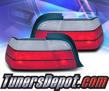 KS® Euro Tail Lights (Red/Clear) - 92-98 BMW 325is E36 2dr.