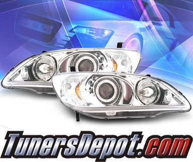 KS® Halo Projector Headlights - 04-05 Honda Civic 2/4dr.
