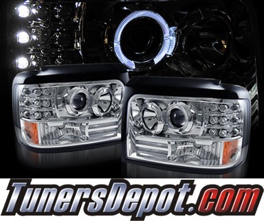 KS® Halo Projector Headlights - 92-96 Ford F150 F-150