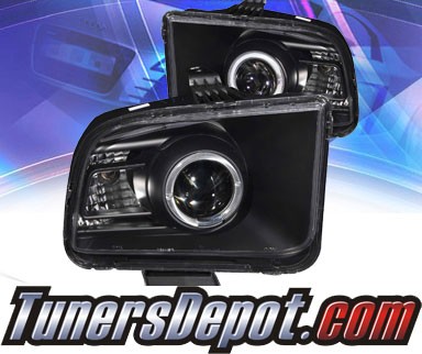 KS® Halo Projector Headlights (Black) - 05-09 Ford Mustang