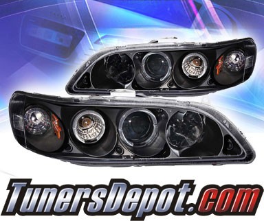 KS® Halo Projector Headlights (Black) - 98-02 Honda Accord