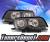 KS® Halo Projector Headlights (Black) - 99-01 BMW 323i E46 4dr.