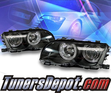 KS® Halo Projector Headlights (Black) - 99-01 BMW 330Ci E46 Convertible