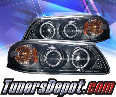 KS® LED Halo Projector Headlights (Black) - 00-05 Chevy Impala