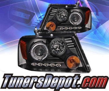 KS® LED Halo Projector Headlights (Black) - 04-08 Ford F150 F-150