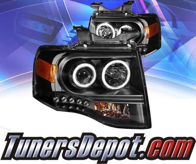KS® LED Halo Projector Headlights (Black) - 07-13 Ford Expedition