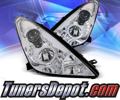 KS® LED Halo Projector Headlights (Chrome) - 00-05 Toyota Celica