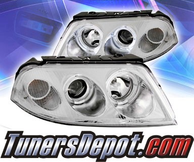 KS® LED Halo Projector Headlights (Chrome) - 01-05 VW Volkswagen Passat (Gen 2)