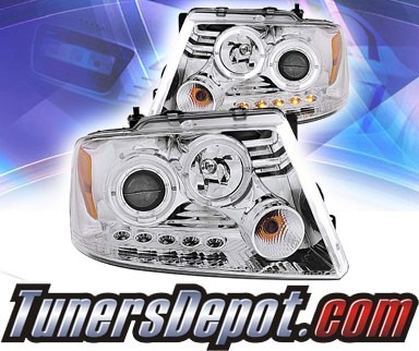 KS® LED Halo Projector Headlights (Chrome) - 04-08 Ford F-150 F150