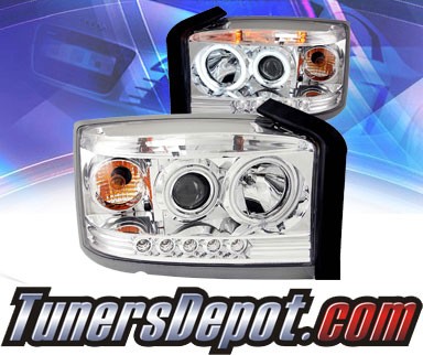 KS® LED Halo Projector Headlights (Chrome) - 05-08 Dodge Dakota