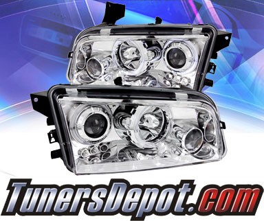 KS® LED Halo Projector Headlights (Chrome) - 06-10 Dodge Charger