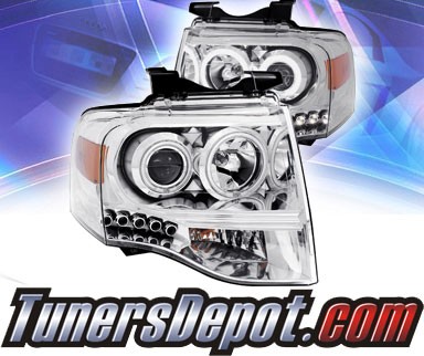 KS® LED Halo Projector Headlights (Chrome) - 07-13 Ford Expedition