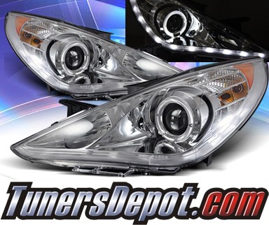 KS® LED Halo Projector Headlights (Chrome) - 11-14 Hyundai Sonata