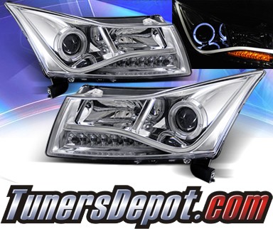 KS® LED Halo Projector Headlights (Chrome) - 11-16 Chevy Cruze (Gen 2 Style)