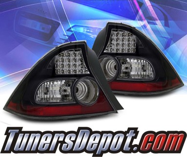 KS® LED Tail Lights (Black) - 04-05 Honda Civic 2dr.
