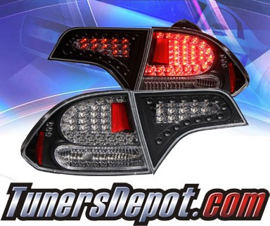 KS® LED Tail Lights (Black) - 06-11 Honda Civic 4dr.