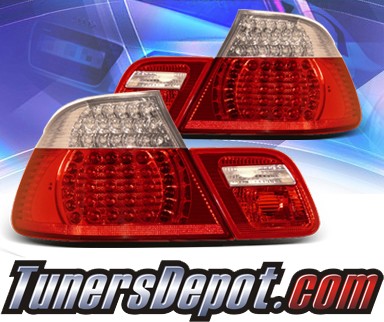 KS® LED Tail Lights (Red/Clear) - 00-01 BMW 325Ci Convertible E46