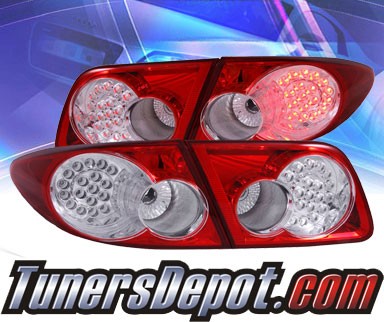 KS® LED Tail Lights (Red/Clear) - 03-05 Mazda 6 4dr