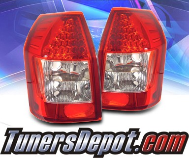 KS® LED Tail Lights (Red/Clear) - 05-08 Dodge Magnum