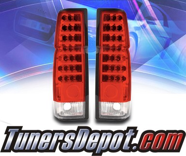 KS® LED Tail Lights (Red/Clear) - 86-97 Nissan Hardbody Pickup