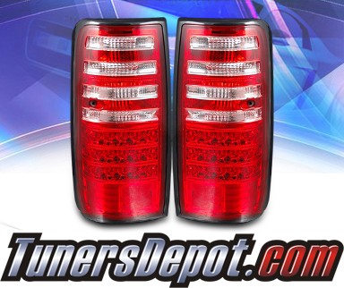 KS® LED Tail Lights (Red/Clear) - 91-97 Toyota Land Cruiser FJ82