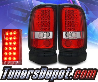 KS® LED Tail Lights (Red/Clear) - 94-01 Dodge Ram