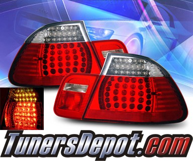KS® LED Tail Lights (Red/Clear) - 99-01 BMW 325Ci E46 2dr. exc. Convertible