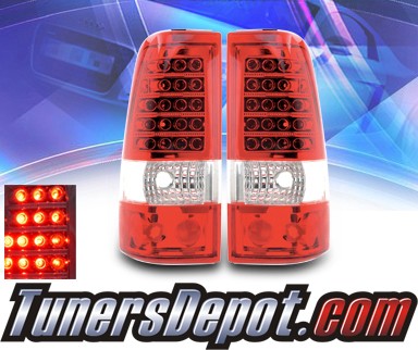 KS® LED Tail Lights (Red/Clear) - 99-02 Chevy Silverado