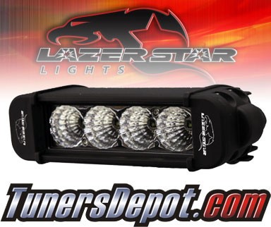 Lazer Star® Atlantis 6&quto; Single Row Light Bar (White) - 4 LED Flood Light (3w)