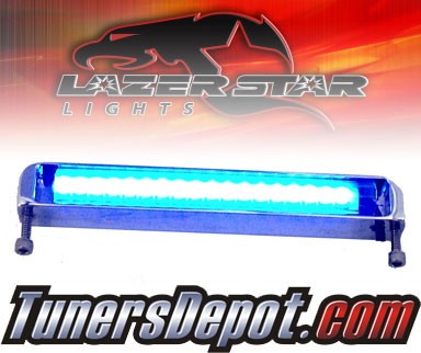 Lazer Star® Billet Aluminum Case LED Light Bar - 4&quto; Bottom Mount (Blue)
