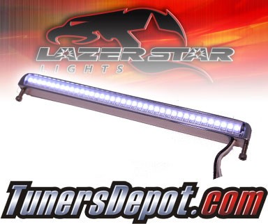 Lazer Star® Billet Aluminum Case LED Light Bar - 7&quto; Bottom Mount (White)