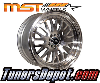 MST Wheels MT10 (Set of 4) - Universal 16x8.0 Silver w/Machined Face (5x100/5x114.3, ET+20)