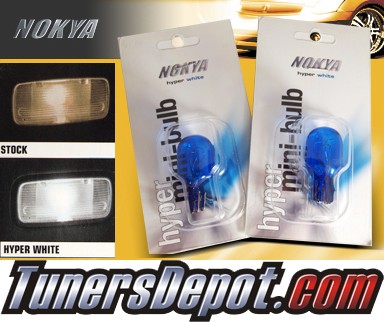 NOKYA® Bulbs (PAIR) - Dual Filament Plug in Glass Base 7443 (Hyper White)- UNIVERSAL
