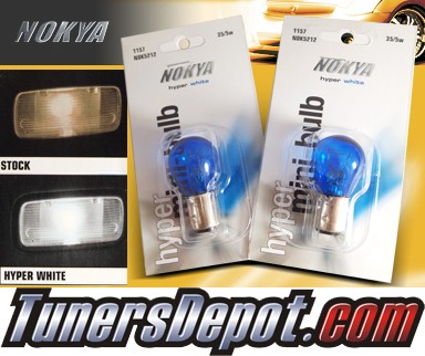 NOKYA® Bulbs (PAIR) - Dual Filament Push and Twist 1157 (Hyper White)- UNIVERSAL