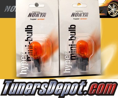 NOKYA® Bulbs (PAIR) - Single Filament Plug in Plastic Base 3156 (Hyper Amber) - UNIVERSAL