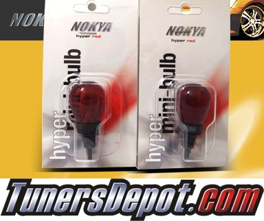 NOKYA® Bulbs (PAIR) - Single Filament Plug in Plastic Base 3156 (Hyper Red) - UNIVERSAL