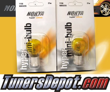 NOKYA® Bulbs (PAIR) - Single Filament Push and Twist 1156 (JDM Yellow) - UNIVERSAL