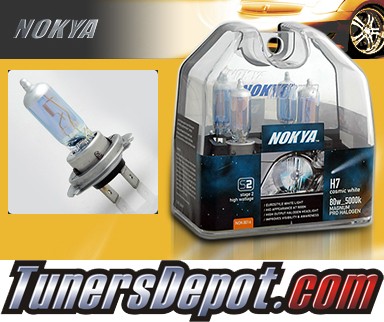 NOKYA® Cosmic White Headlight Bulbs (Low Beam) - 03-06 Audi A4 Cabriolet, w/ Replaceable Halogen Bulbs (H7)