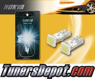 NOKYA® Hyper White LED Lights (Pair) - T5 Dash Bulbs (Unidirectional)