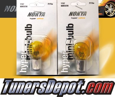 NOKYA® JDM Yellow Rear Turn Signal Light Bulbs - 2010 BMW 328i 4dr E90/E91 Sedan and Wagon